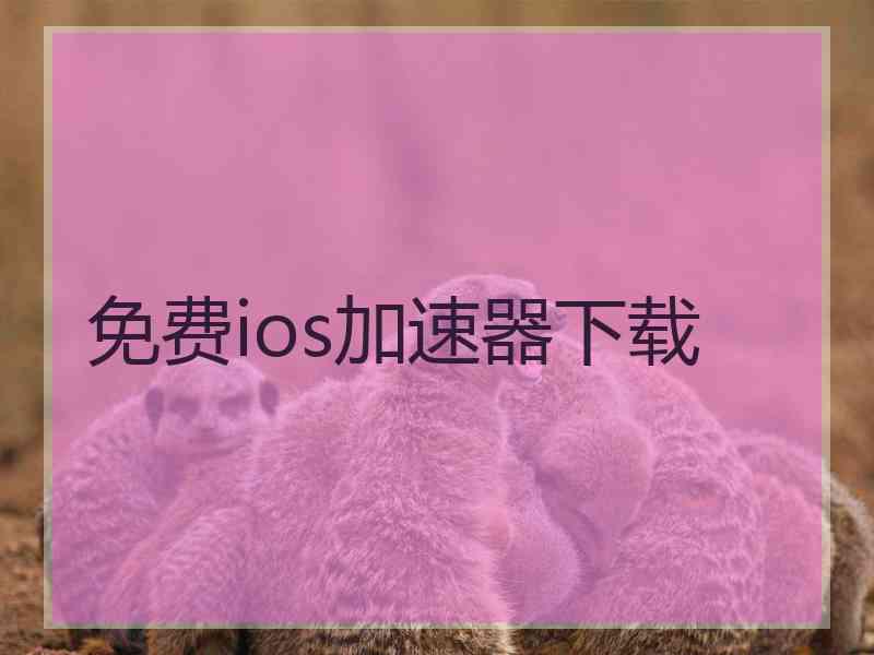 免费ios加速器下载