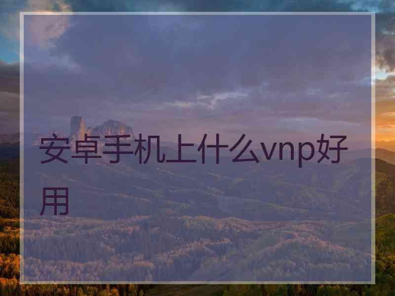 安卓手机上什么vnp好用